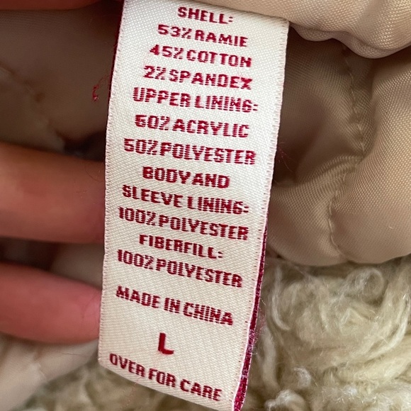 Y2K 2000s Gilmore girls Sherpa corduroy jacket button quilted interior fur trim - Picture 6 of 11